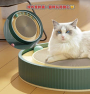 圓型猫抓板 窩磨爪器不掉屑猫咪玩具瓦楞紙碗型猫爪盆防抓沙發保護用品 小玩具波波貓咪解悶