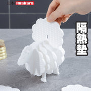 Japanese insulation mat dining table anti-scalding household tabletop tea coaster set white tablecloth table mat