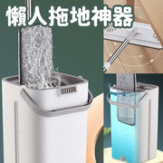 【加送多一塊布】 懶人免手洗拖把 乾濕兩用 地拖 除塵紙 平地拖 1.2M不用灣腰!*免濕手拖地* 乾濕兩用 懶人拖把 地板清潔 掃除用具 掃把平板拖 無印風生活用品 傢俱