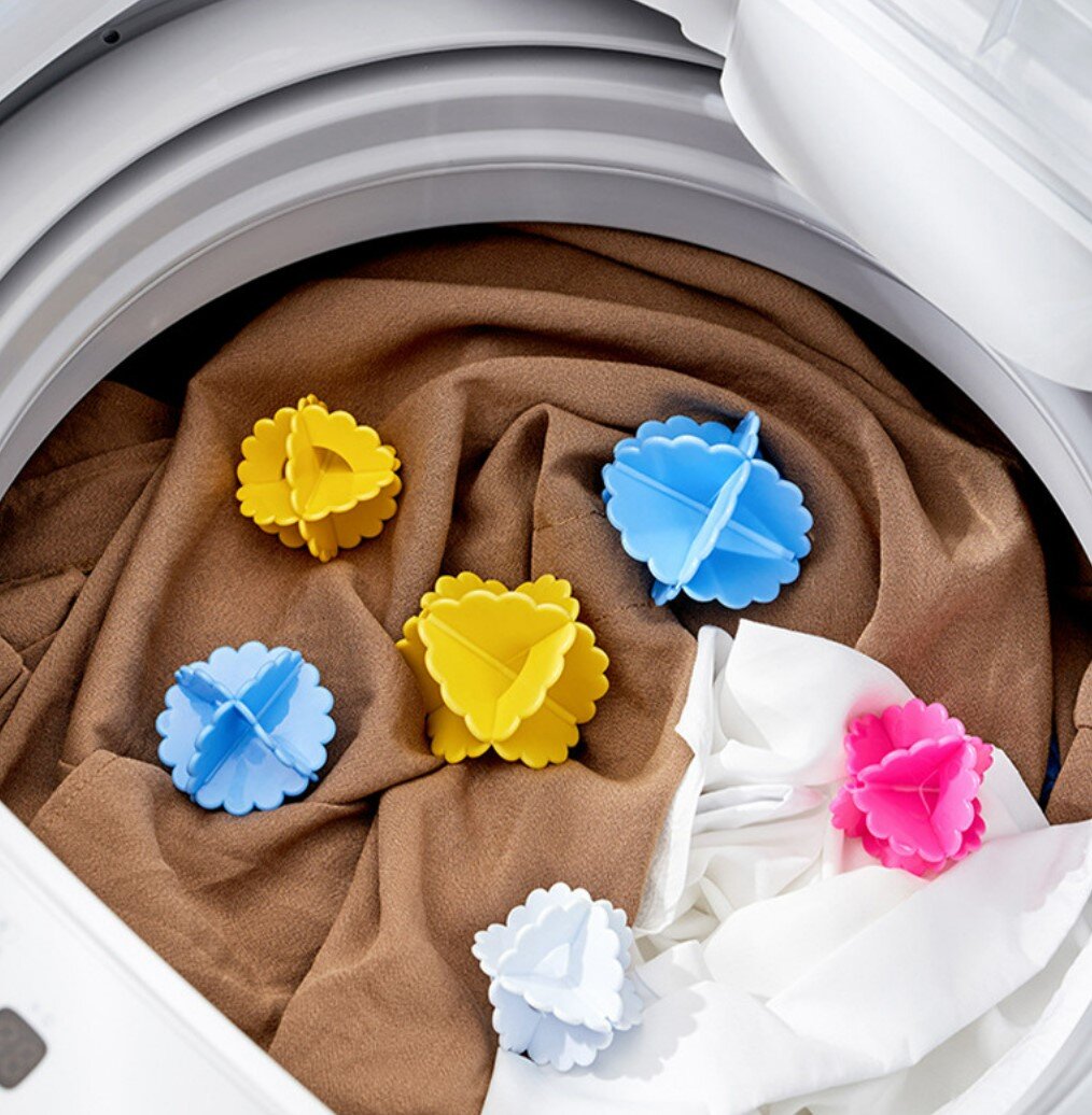 4 Japanese KM.511 laundry balls, special laundry care and decontamination balls for washing machines, magic washing machine clothes cleaning balls, decontamination and anti-winding clothes protection balls, laundry basket basins