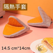 加厚便利穿脱防烫手套耐高温加厚隔热套烤箱取盘阻热套1只隔热手套