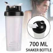 700ML Portable Fitness Plastic Shaker Cup Protein Powder Milkshake Water Cup Leak-proof Blending Cup