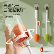 海綿杯刷三合一洗杯子吸管神器刷奶嘴奶瓶刷長柄杯子刷