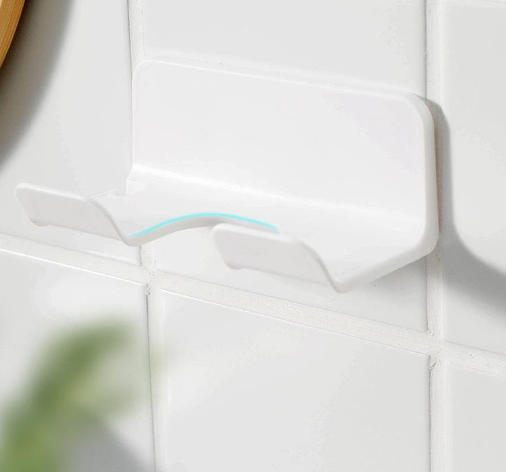 簡約吹風機架置物架壁掛免打孔浴室風筒架衛生間吹風機收納架 白色 黏貼掛鉤