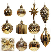 Golden Christmas Balls Christmas Tree Ornaments Christmas Ornaments Pendants Boxed Decorative Supplies