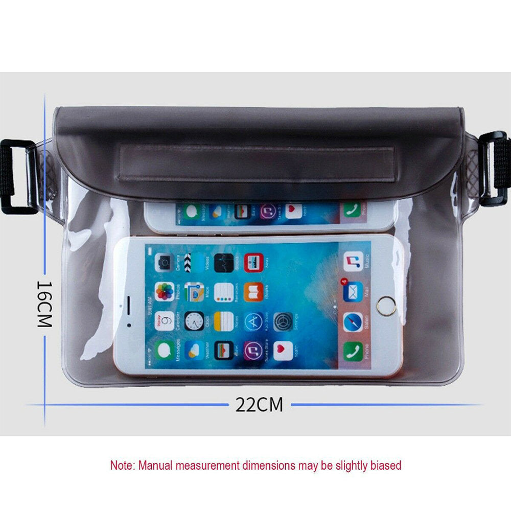 透明色 戶外游泳漂流包 三層密封手機防水袋 漂流游泳潛水PVC防水腰包 PVC腰包漂流袋