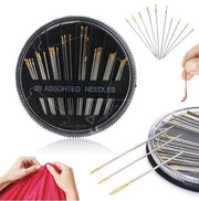 Disc Needle Hand Sewing Needle Comprehensive Needle 30 Gold Tail Hand Sewing Black Needle Box Disc Gold Tail Needle Box Needle Sewing Sewing Set Accessories Needle (30 pieces/box) Sewing Kit