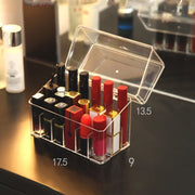 18-grid lipstick storage unprinted style lipstick storage box for lipstick and lip glaze storage multi-grid nail essential oil box cosmetics lipstick display stand