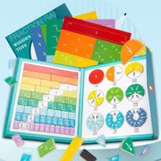Children's early education magnetic fraction disk learning book elementary school fraction addition and subtraction math teaching aids educational toys