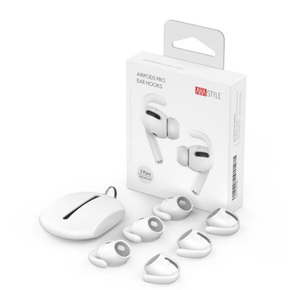 Ahastyle (PT-60pro) - AirPods Pro sports anti-fall earphone covers (three sets included with storage case) anti-slip ear hook earplugs