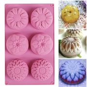 6-Cavity Assorted Shape Cake Mold, Silicone Mold, 6-Hole Cake Mold, Home Baking, High-Temperature Resistant DIY Chocolate Mold, Cake Model, Ice Cube Mold, Pudding, Jelly, Cookie, Handmade Soap, Baking Mold, Baking Tray and Baking Mold
