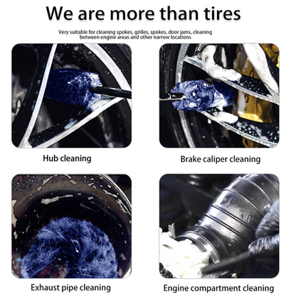 車輪胎清理工具 清洗刷 輪胎刷 輪胎清潔刷 輪轂清潔刷 纖維輪轂刷 清洗刷 柔軟 無劃傷輪胎清潔刷 輪胎清潔護理