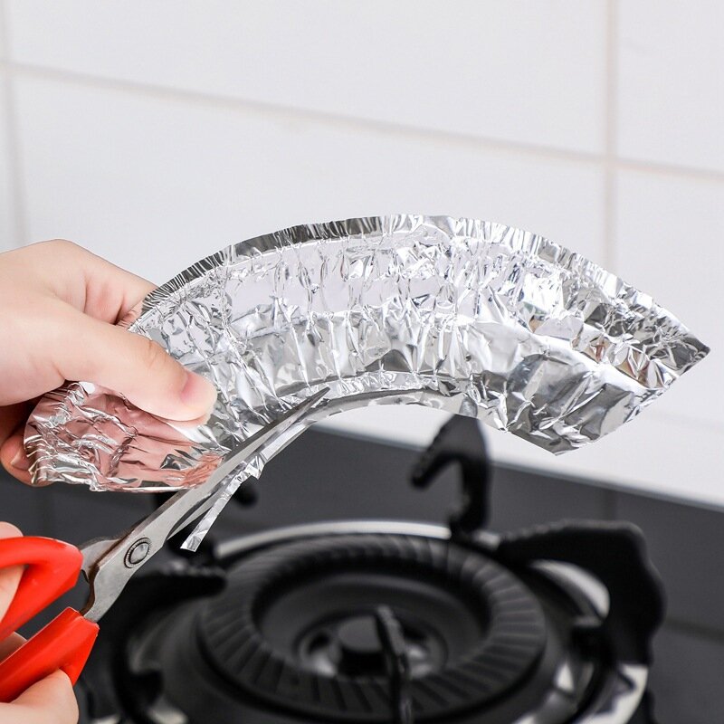 10 pieces of high temperature resistant gas stove pad aluminum foil sticker kitchen table protection cleaning kitchen oil-proof pad oil filter cotton net