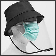Detachable protective mask, fisherman hat, sun visor, anti-epidemic hat, anti-droplet fisherman hat, detachable protective mask, eye protection, sun protection, black windshield hat, isolation, anti-saliva droplet protection, eye protection