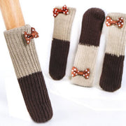 Set of 4 pieces - Japanese cute style table and chair leg covers and chair covers, silent, non-slip and anti-scratch - Bedroom/Living Room - Brown