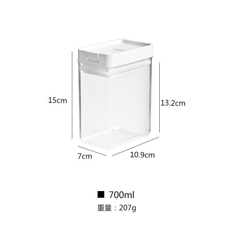 日式加厚密封罐PET五谷杂粮收纳盒防潮厨房透明塑料食物储物盒