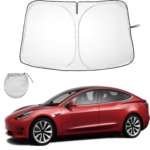 Tesla Model3, 擋風玻璃 太陽擋/190T遮光板/折疊汽車遮陽擋/車用窗簾/銀窗簾/黑窗簾 車用窗簾