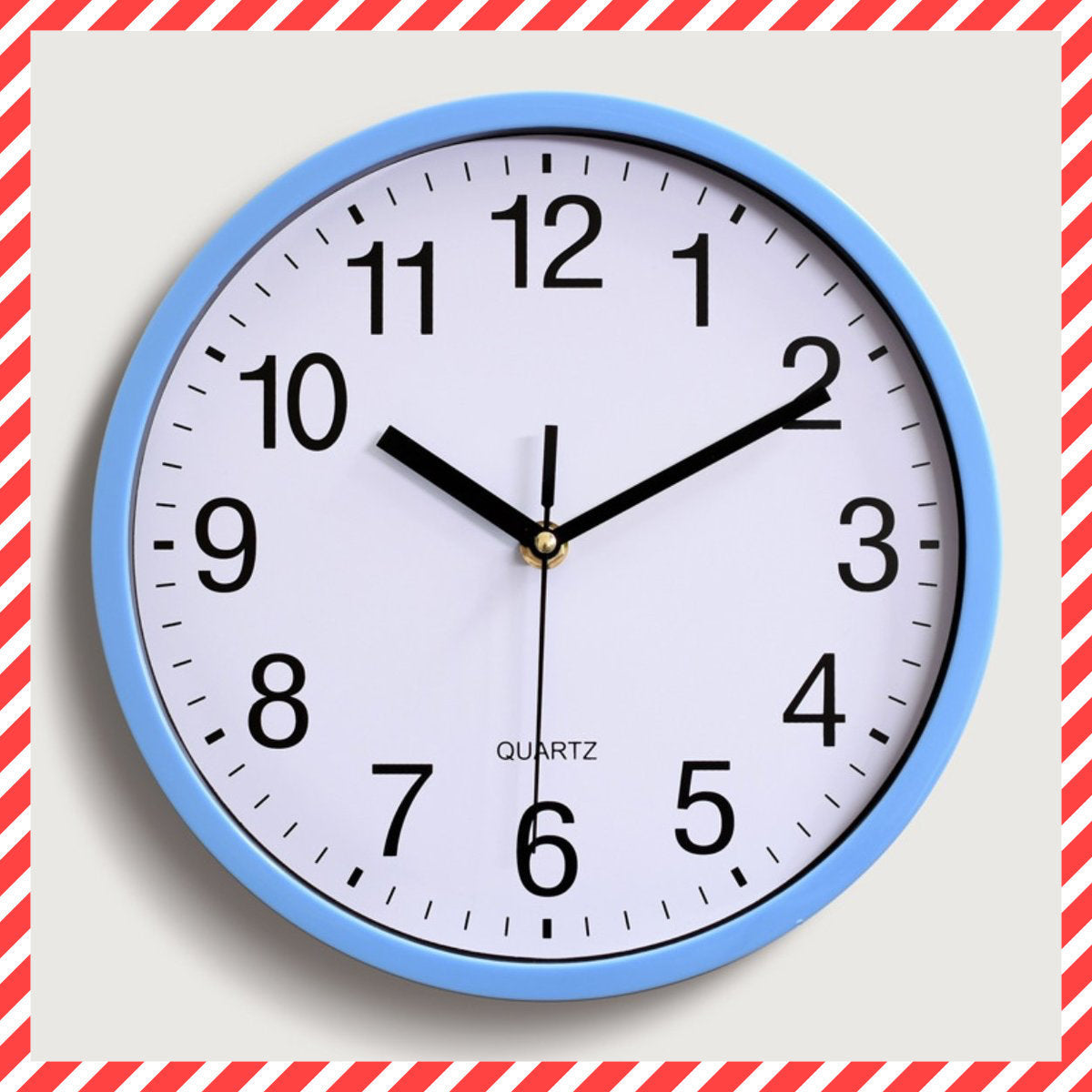 25cm x 25cm Arabic numeral silent clock Arabic numeral living room wall clock 10-inch simple digital wall clock