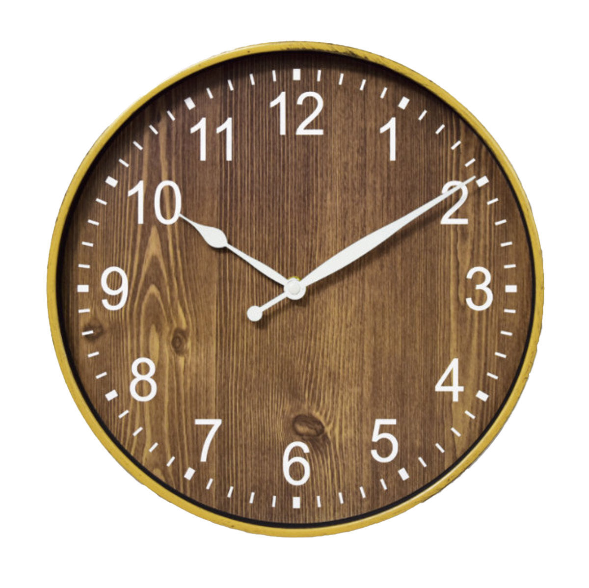 12-inch Japanese simple wood grain digital wall clock silent unprinted style clock 30cm x 30cm electronic clock