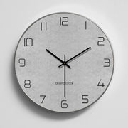 Nordic glass-free cement industrial style wall clock simple wall clock 12-inch living room silent wooden clock 30cm x 30cm living room
