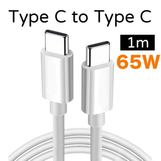 65W type C to Type C 1米快充 充電線 叉電線 ipad android samsung type c 轉 typec 線