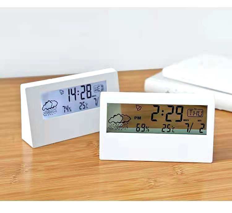 Japanese simple transparent LED multi-functional electronic clock silent and unprinted electronic clock