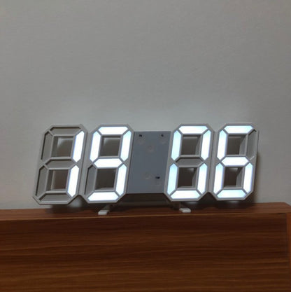 Stylish smart LED three-dimensional digital temperature display clock USB powered electronic clock