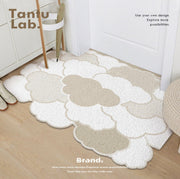 Cartoon clouds home dust removal wire hoop floor mat entry household door mat scraping mud non-slip PVC foot mats Cloud-Milka 40*60cm [silk hoop 8mm]