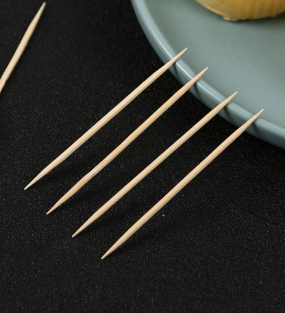 Toothpick household disposable sharp double-ended hotel restaurant restaurant bulk bamboo tooth picking fruit pick