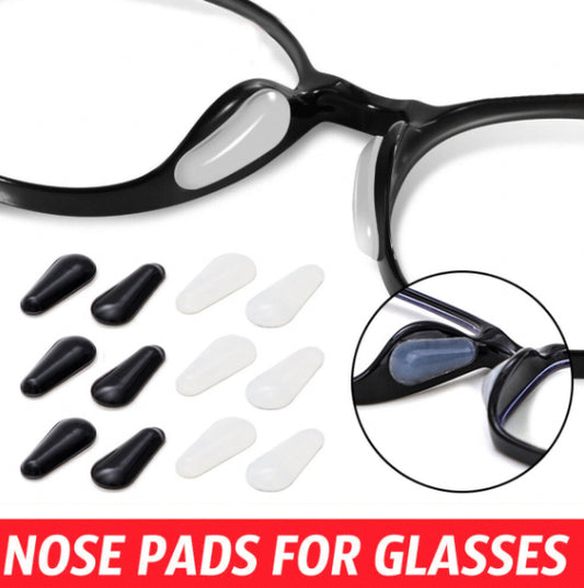 [3 Pairs] White A 1.8mm water drop-shaped anti-slip nose pads, soft silicone nose pads, glasses heightening nose pads, anti-allergic anti-slip nose pads, glasses nose pads, glasses nose pads