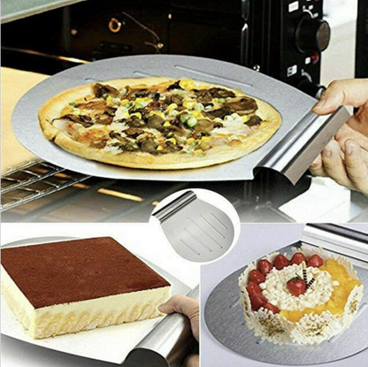 Baking Expert - Stainless steel cake pizza mobile tray tray base cake pizza cutter