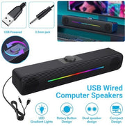 Computer audio notebook long light-emitting speaker USB subwoofer multimedia player [parallel import]