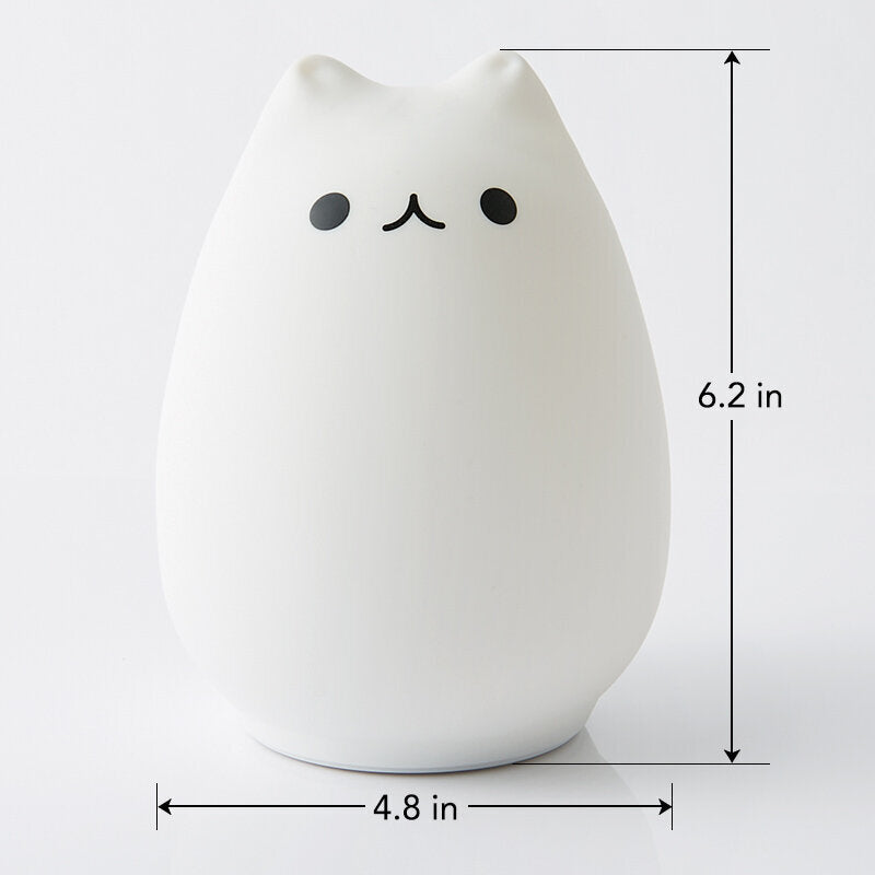 Color Changing Cat Soft Night Light LED Children's Night Light Cute Cat Lamp 7 Breathing Modes Pat Switch Control USB Charging Lighting USB Lighting Bedside Lamp Atmosphere Lamp Table Lamp