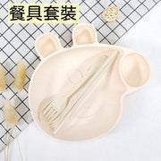 小麥稭稈餐具套裝 幼兒園禮物小麥餐具 碗地推禮品 兒童禮品peppapig