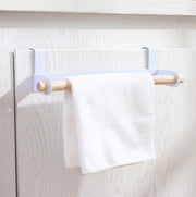 Kitchen cabinet door back-mounted towel rack without punching, traceless rag rack, iron storage rack, Japanese-style roll rack rack