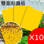 【10片裝】粘蟲板 誘蟲板 雙面黃板沾蟲板 雙面蒼蠅板 花型 花朵 花卉盆栽 昆蟲陷阱 滅蚊貼戶外滅蚊露營雙面粘蟲板誘蟲板黃板藍板大棚茶園果園溫室園藝黏蟲防蟲