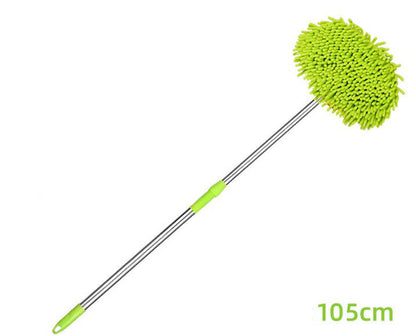 [Retractable and Replaceable] Chenille Telescopic Car Wash Mop Car Two-section Telescopic Mop Soft bristles do not hurt the car cleaning tool Multifunctional car and motorcycle wiper brush