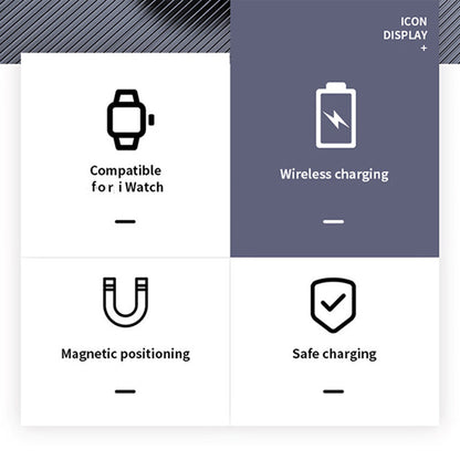 白色 適用於蘋果手錶 磁力 iWatch手錶充電 USB 便攜式磁吸手錶無線充電器 迷你便攜 Apple Watch 隨身充電