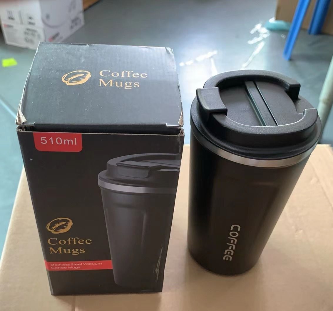 510ml 304不銹鋼保溫杯 商務 辦公 保溫 保冷 咖啡杯 304不銹鋼咖啡杯休閒車載保溫杯時尚商務辦公禮品水杯 保溫杯 瓶- View 9-ManyMart 萬嚟買