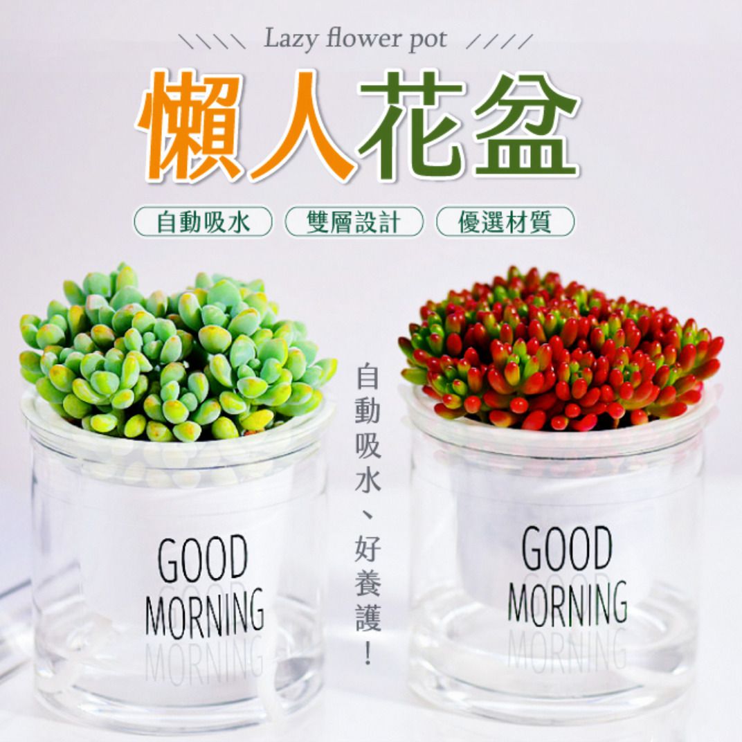 盆栽 花盆 塑膠盆 懶人花盆 園藝 多肉 蓄水花 無土栽培 水培 水耕 花藝 種植 花盆 花架- View 1-ManyMart 萬嚟買