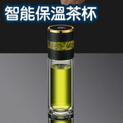 智能保溫茶水分離雙層玻璃杯印泡茶杯 保溫杯 瓶