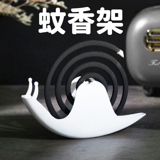 支架大號蚊香架新款創意蝸牛蚊香盤防火室內室外接蚊香灰 白色- View 1-ManyMart 萬嚟買