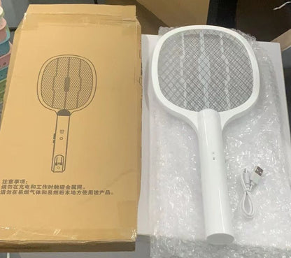 一拍兩用電擊式充電電蚊拍 電蚊拍 雷神電蚊拍 雷鬼電蚊拍 捕蚊燈 兩用電蚊拍 大閃電蚊拍- View 2-ManyMart 萬嚟買
