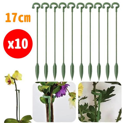 [10件裝] 17cm 園藝盆景 蝴蝶蘭支架 蝴蝶蘭支撐桿 植物盆栽花卉固定保護架- View 1-ManyMart 萬嚟買