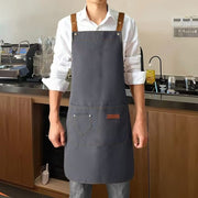 Waterproof and Oil-proof Apron for Kitchen, Restaurant, Coffee Shop, Hair Salon - Gray