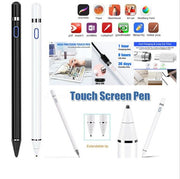 白色 蘋果 iPad繪畫電容筆 apple pencil替代手寫筆 細頭平板通相容手寫筆 主動式觸控筆 矽膠筆頭電容筆 超細筆頭充電式 矽膠筆頭