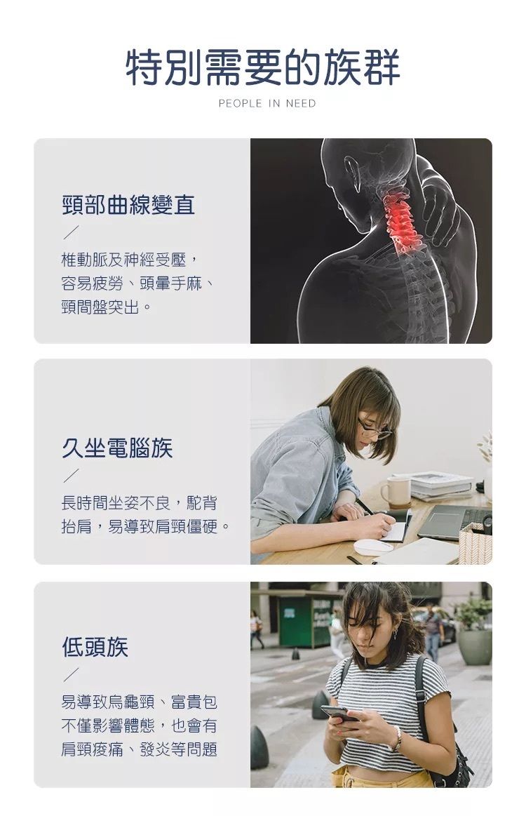 懶人專用！頸椎穴道按摩枕｜躺下即可 告別低頭族痠痛 人體工學指壓 牽引拉伸 富貴包矯正 緩解肩頸疲勞 頸部疏通 脊椎放鬆 助眠 舒壓 物理治療 護頸枕 母親節禮物 老人家長輩送禮 上班族必備 穴位頸枕- View 9-ManyMart 萬嚟買