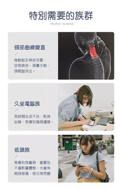 懶人專用！頸椎穴道按摩枕｜躺下即可 告別低頭族痠痛 人體工學指壓 牽引拉伸 富貴包矯正 緩解肩頸疲勞 頸部疏通 脊椎放鬆 助眠 舒壓 物理治療 護頸枕 母親節禮物 老人家長輩送禮 上班族必備 穴位頸枕- View 9-ManyMart 萬嚟買
