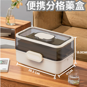 （中號） 家用藥箱 白色 藥物醫療急救箱 家庭裝醫療盒 大容量醫療箱 藥品多層分類收納箱 收納藥盒 家庭裝藥品收納盒 醫藥箱