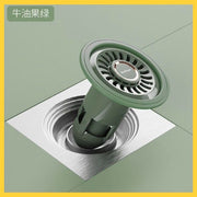 【綠色】防臭地漏 下水管 矽膠 地漏神器 廁所 防反味 內芯蓋 洗手間 地漏 防蟲器